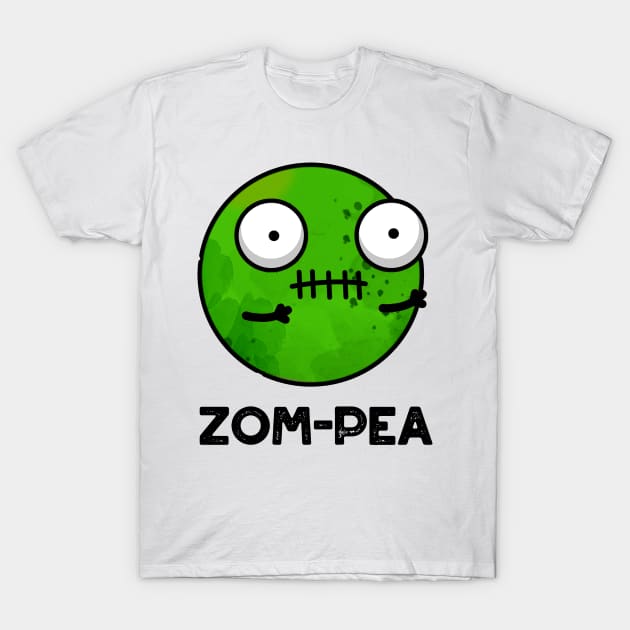 Zom-pea Cute Halloween Zombie Pea Pun T-Shirt by punnybone